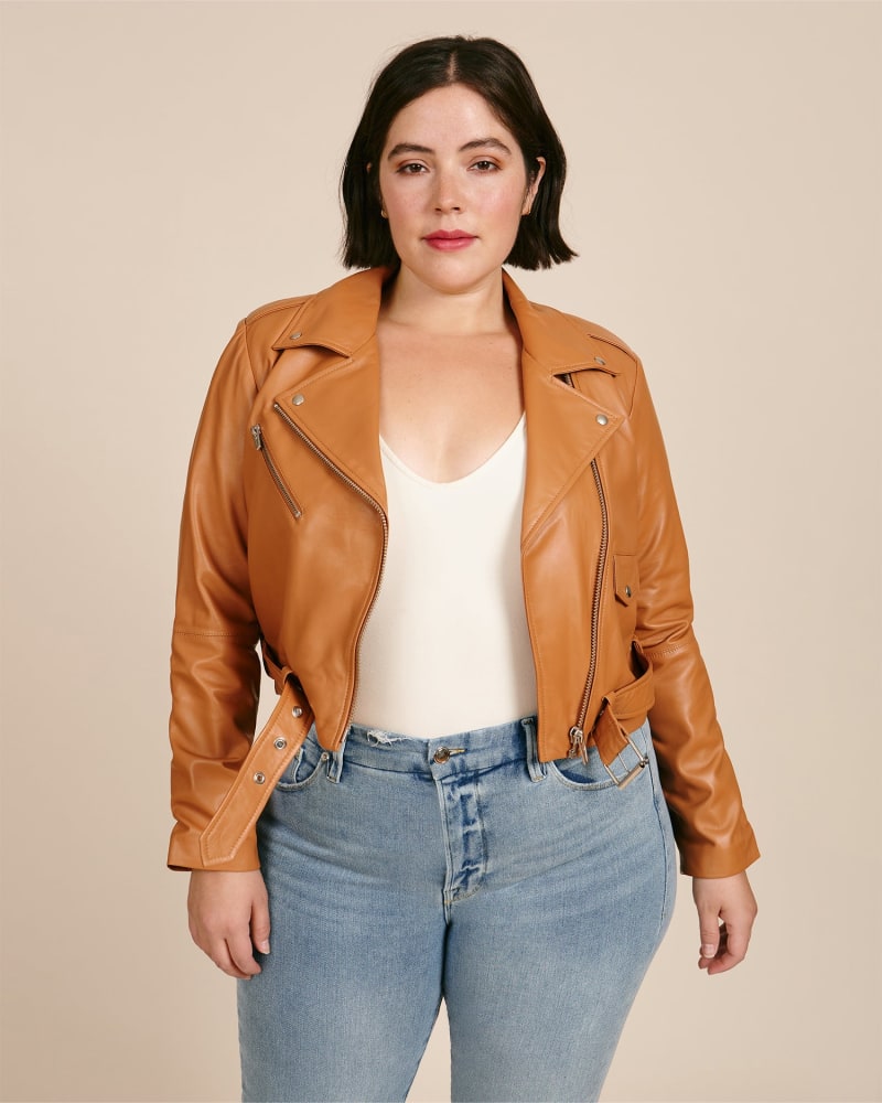 Veda max store leather jacket